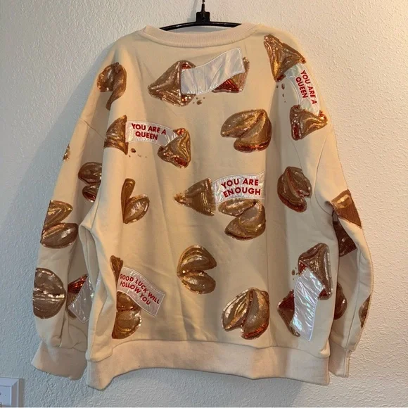Fortune Cookie Sweatshirt by Queen of Sparkles. - Picture 2 of 5